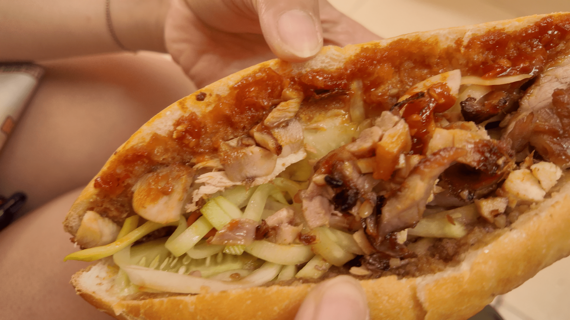 Banh mi street food Hanoi Vietnam