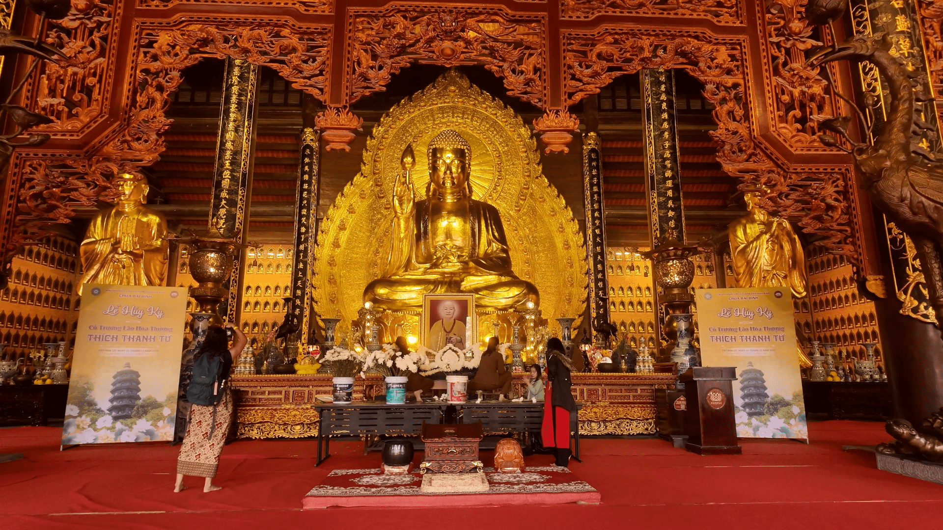 Bai Dinh Pagoda bodhi tree courtyard Ninh Binh Vietnam