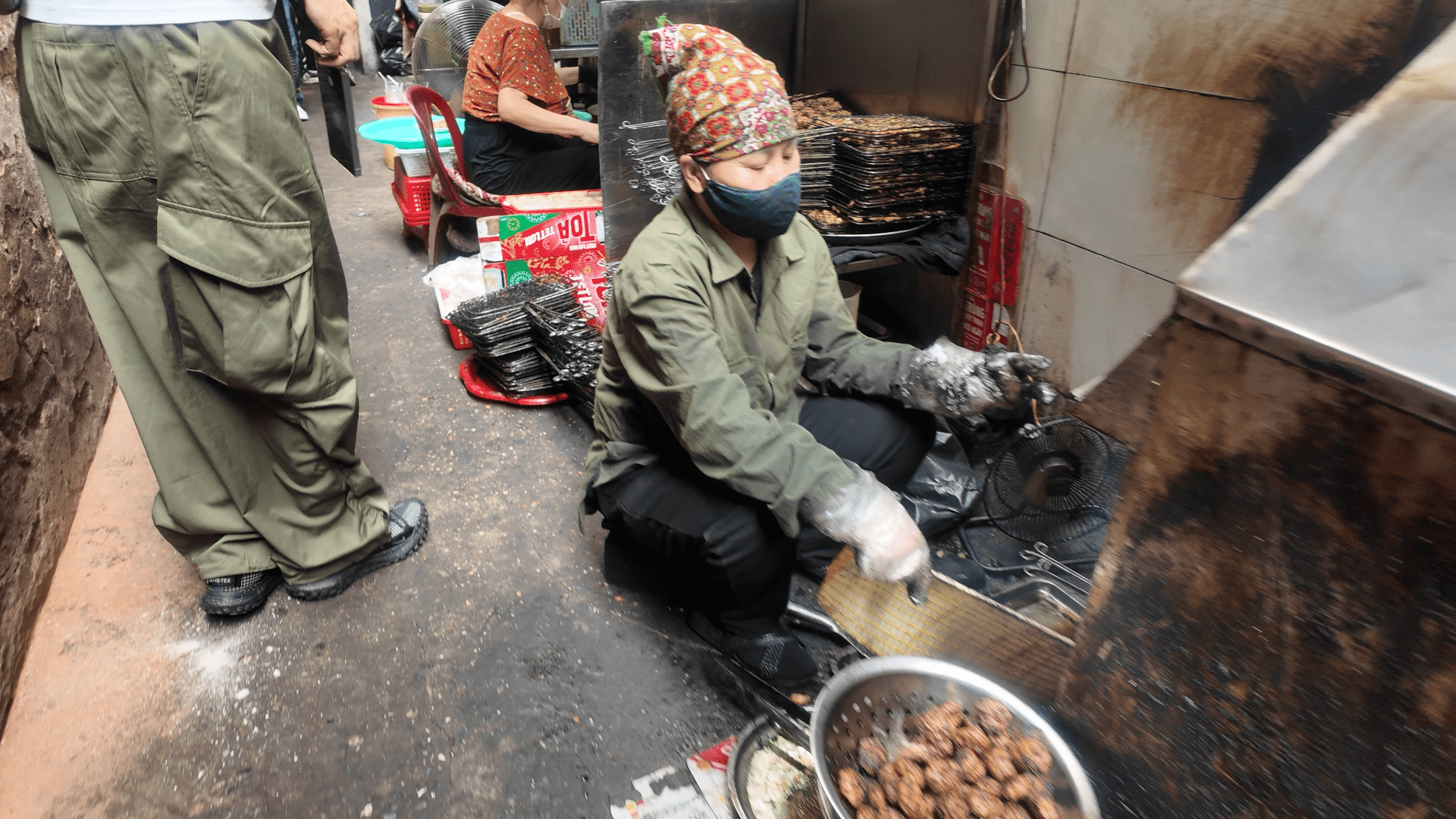 Bun cha broth grilled pork patties Hanoi