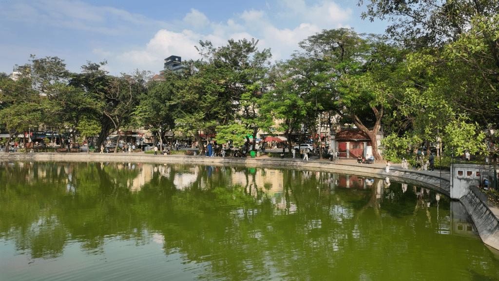 Hoan Kiem Lake in Hanoi's Old Quarter, Vietnam