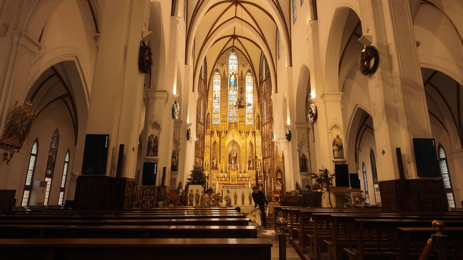 Saint Joseph Cathedral interior Hanoi colonial