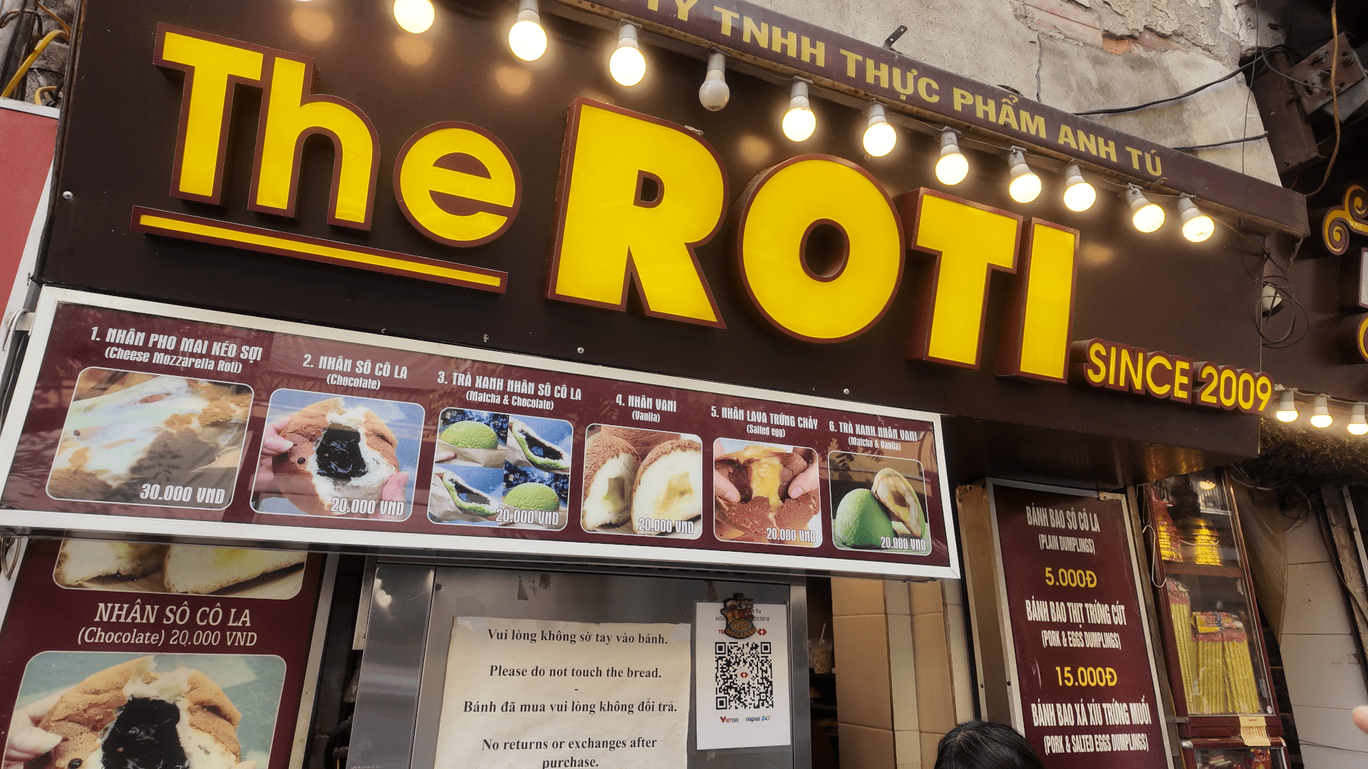 The Roti salted egg snack Hanoi Vietnam street food