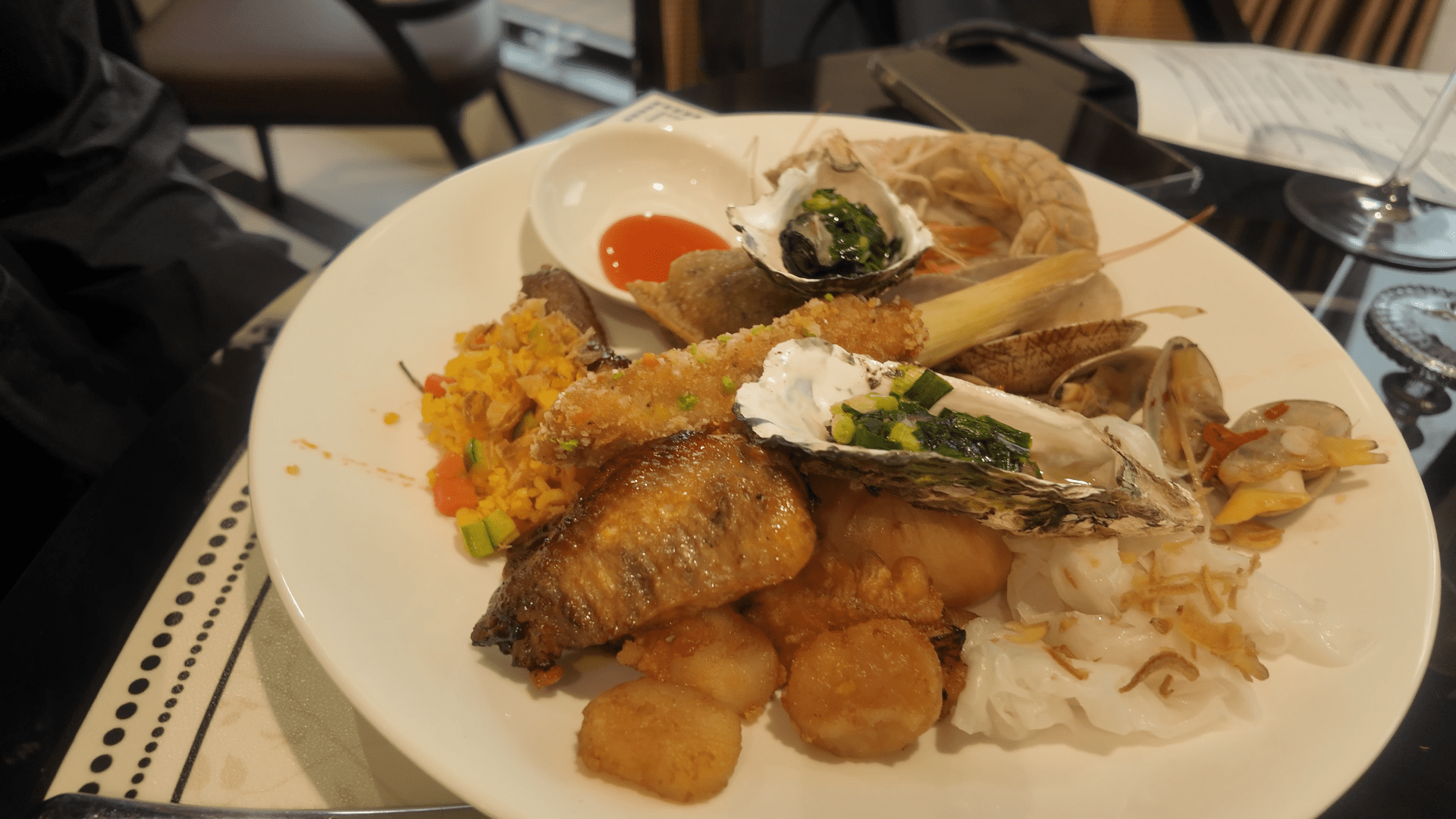 Diana cruise lunch buffet spread Lan Ha Bay Vietnam