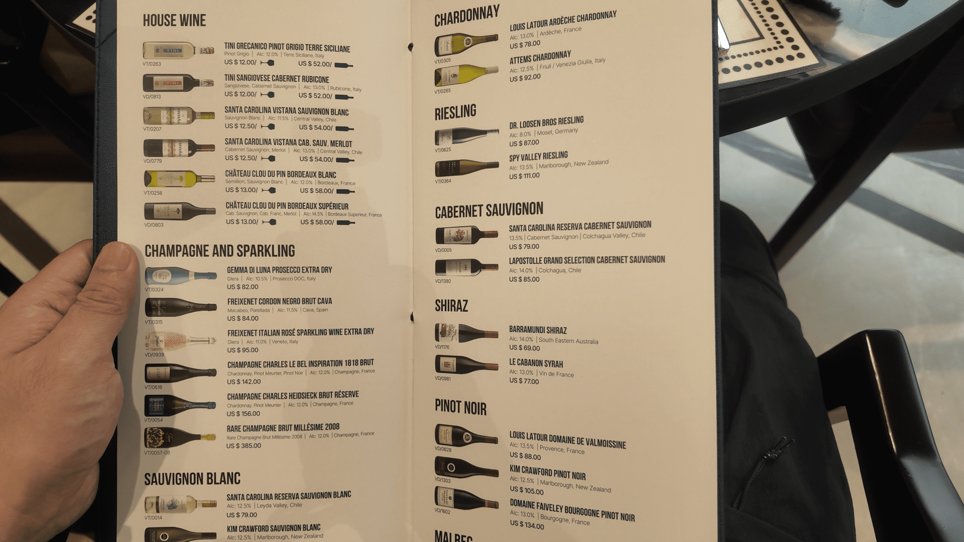 Diana cruise bar drink menu Lan Ha Bay Vietnam