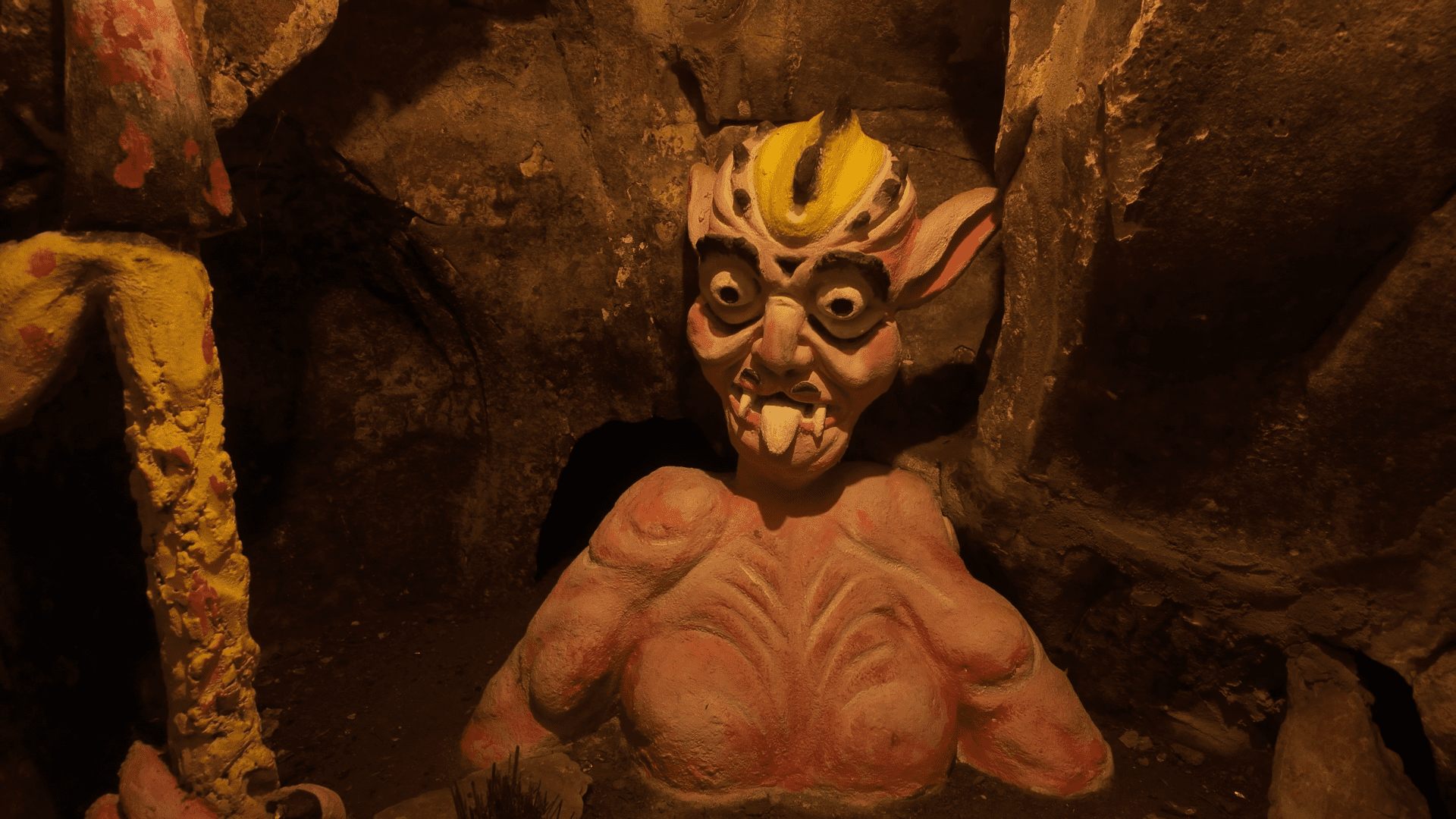 Am Phu Cave Marble Mountains Da Nang hell cave demon figure