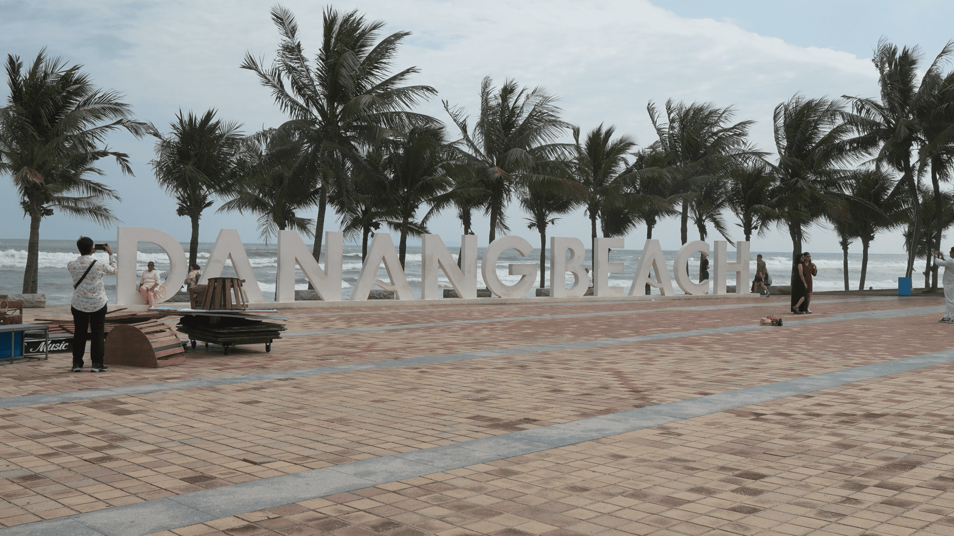 My Khe Beach in Da Nang, Vietnam, on a clear dry-season day