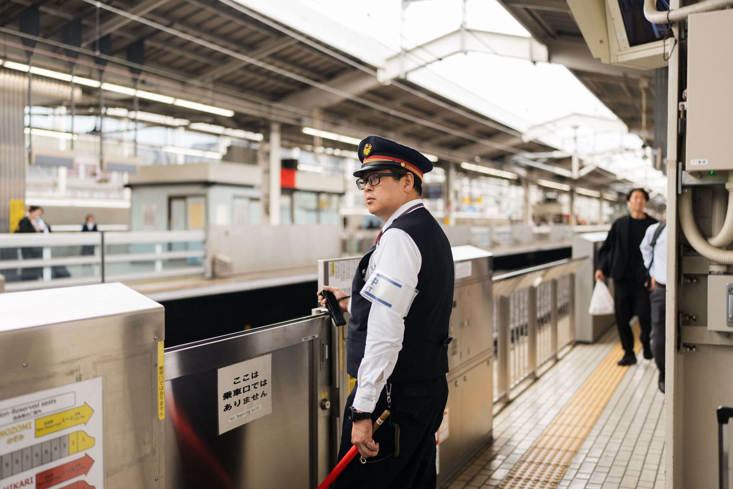 Japan IC card entry gate at train station