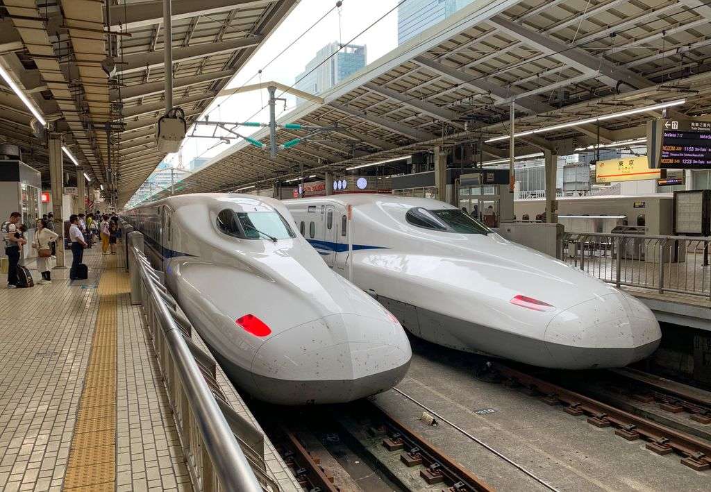 Shinkansen bullet train from Tokyo to Kyoto