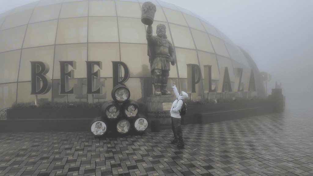 Beer Plaza glass building at Ba Na Hills, Vietnam