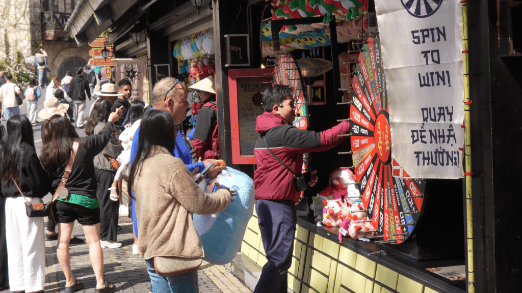 Market game stalls at Ba Na Hills, Vietnam